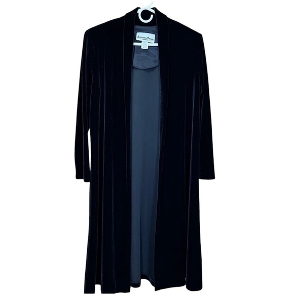 Another Thyme Jackets & Blazers - Vintage Another Thyme Black Velour Duster